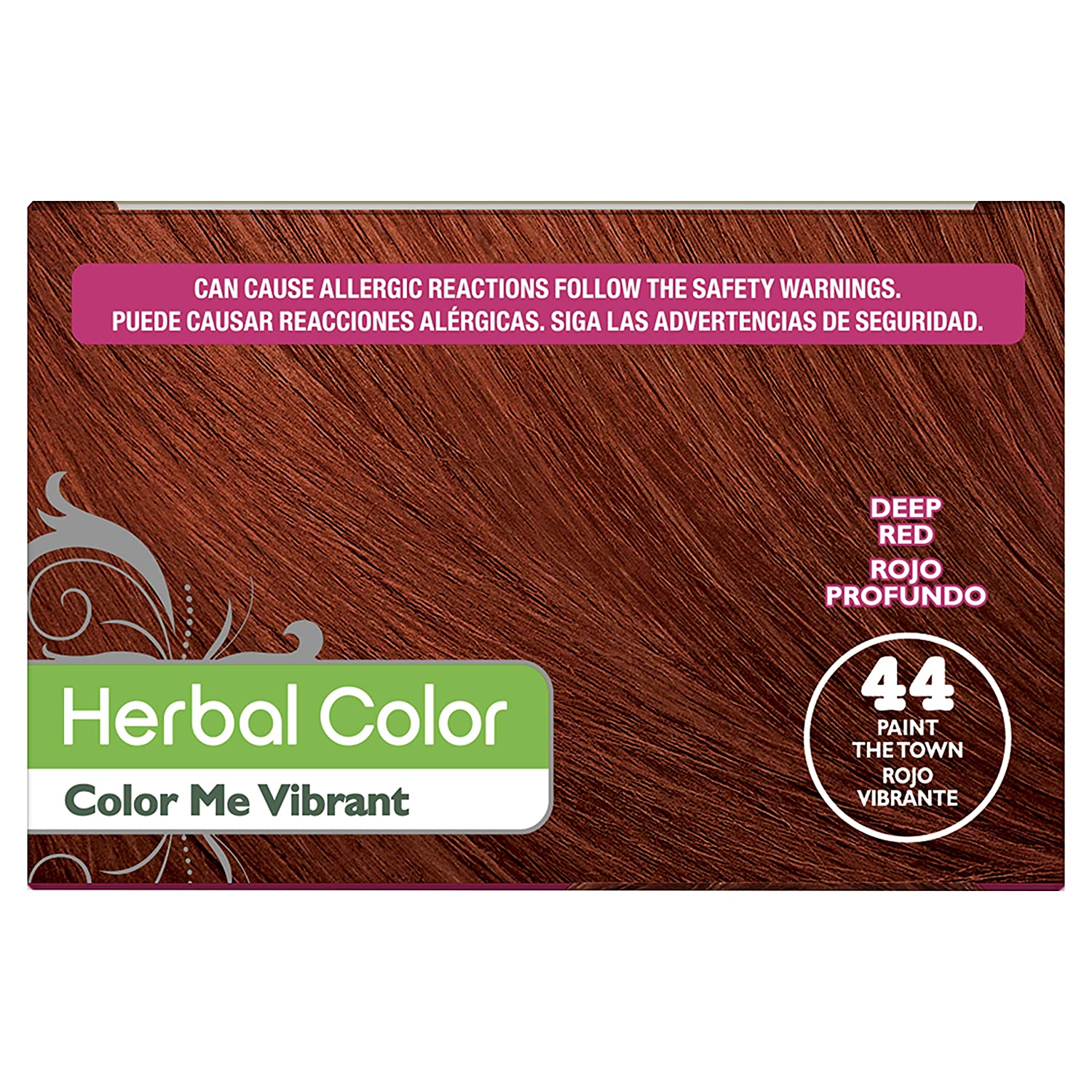 Clairol Herbal Essences Color Me Vibrant Permanent Hair Dye, 44 Deep Red Hair Color, 3 Count