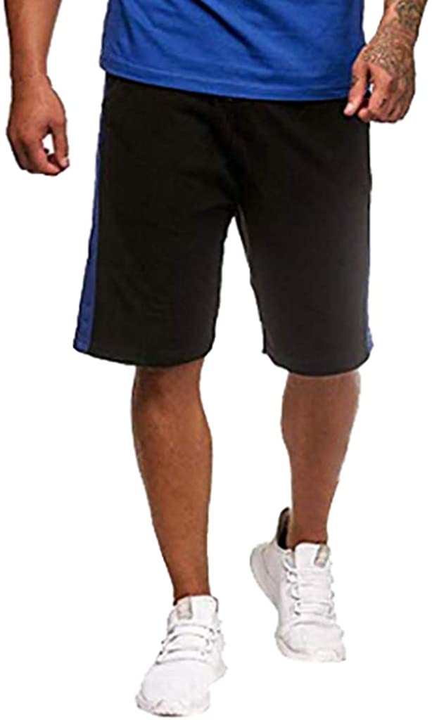 WUAI-Men Casual Tracksuits Short Sleeve Running Jogging Athletic Sports T-Shirts and Shorts Suit Set