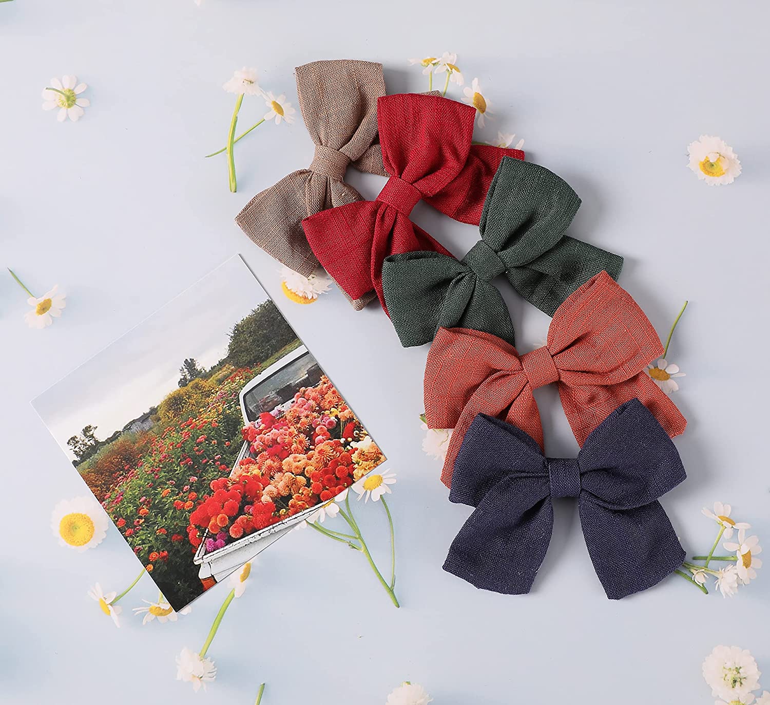 Baby Girl Hair Clips,Bows for Girls,14 Pack 3.8 Inches Bows with Fully Lined Alligator Clip Assorted