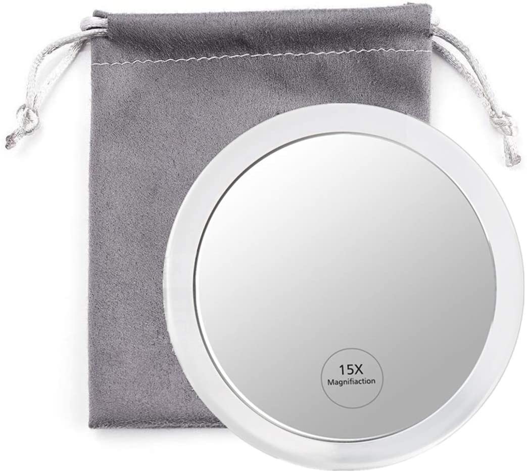 Glam Hobby15X Magnifying Mirror – Use for Makeup Application - Tweezing – and Blackhead/Blemish