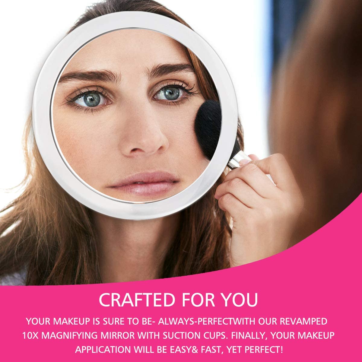 Glam Hobby15X Magnifying Mirror – Use for Makeup Application - Tweezing – and Blackhead/Blemish
