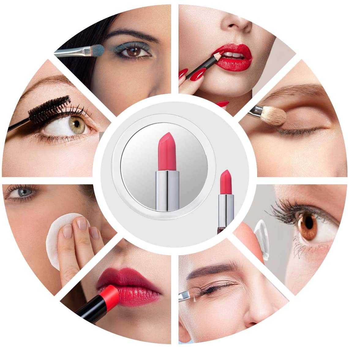 Glam Hobby15X Magnifying Mirror – Use for Makeup Application - Tweezing – and Blackhead/Blemish