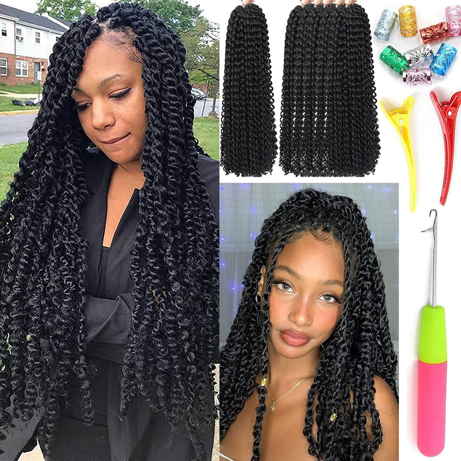 pssion 26 Inch Water Wave Crochet Hair Passion Twist Crochet Hair for Black Women Passion Twist Hair