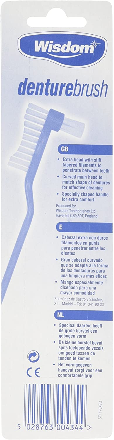 Wisdom Denture Brush, Pack of 4