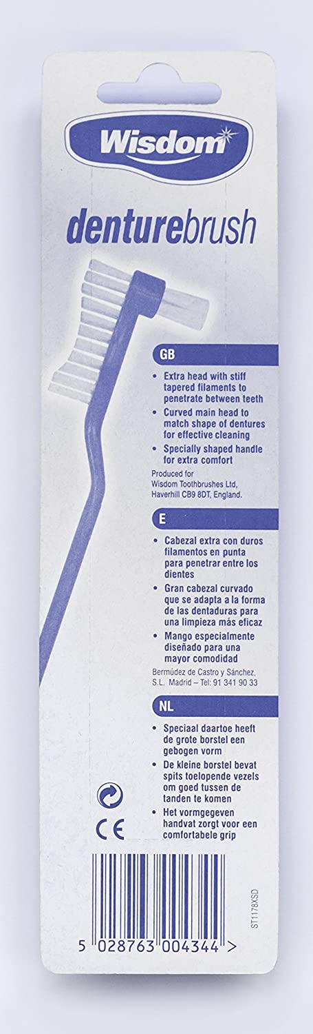 Wisdom Denture Brush, Pack of 4