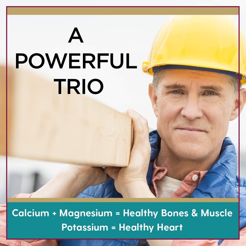 Lifetime Calcium Magnesium Potassium, Vitamin D & Boron | Support Bone & Muscle Health | Easy Absorp