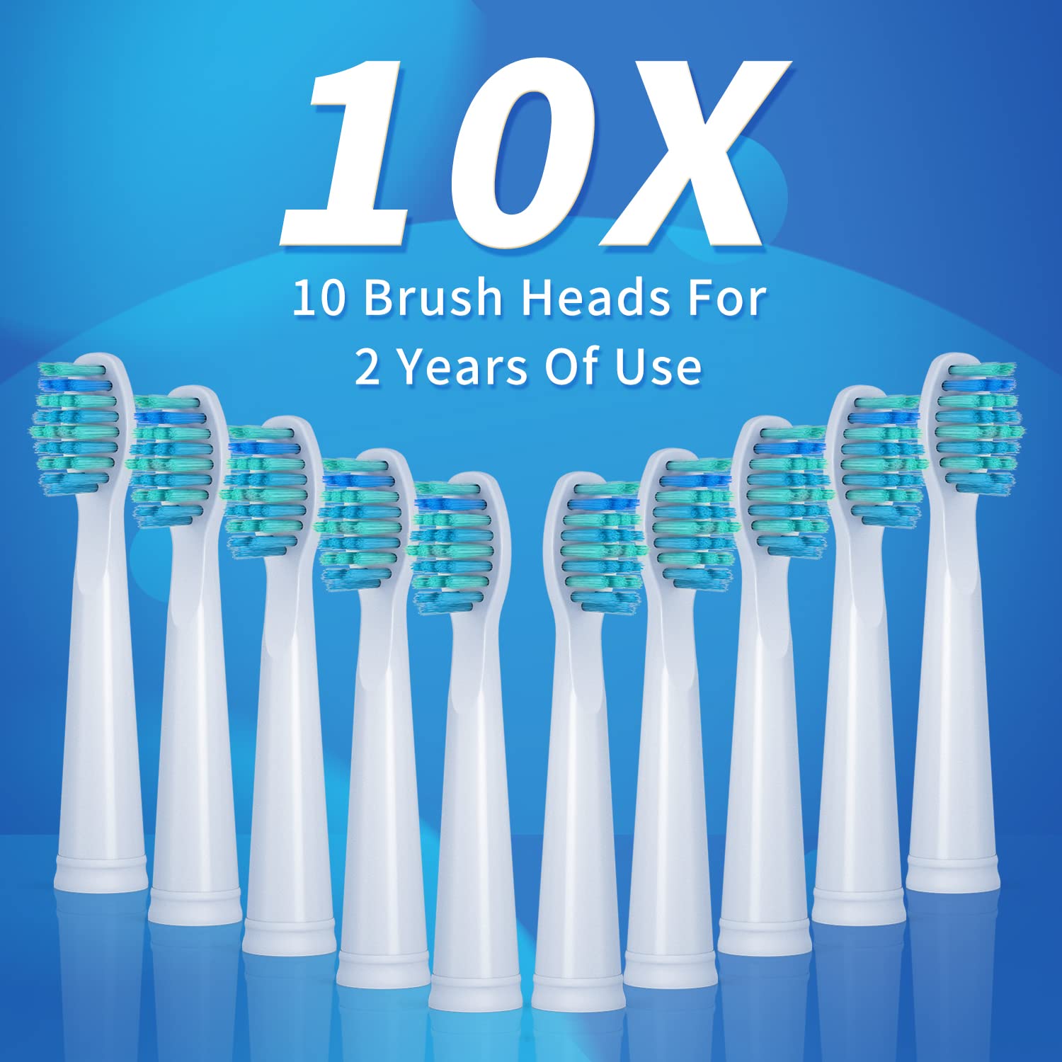 Seago Sonic Electric Toothbrush for Adults and Kids, 10 Dupont Brush Heads Travel Case Included and