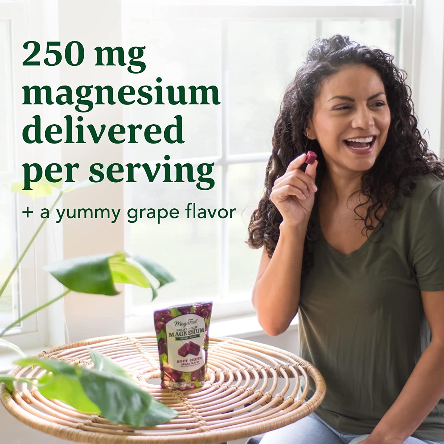 MegaFood Relax + Calm Magnesium Soft Chews - Magnesium Supplement from Citrate and Malate - Gluten F