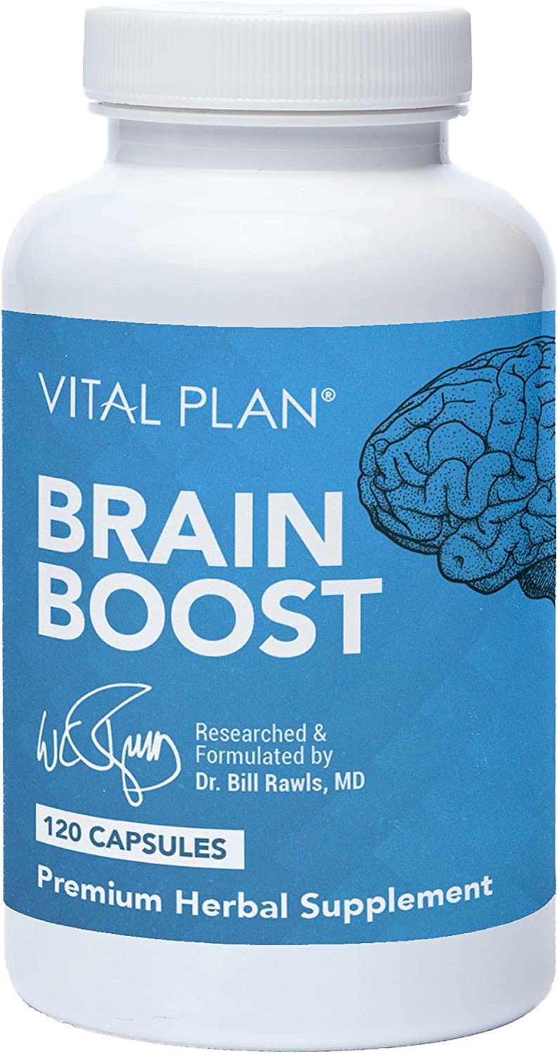 Vital Plan Brain Boost Supplement by Dr. Bill Rawls – Brain Boosting Capsules w/ Lion’s Mane, Ca