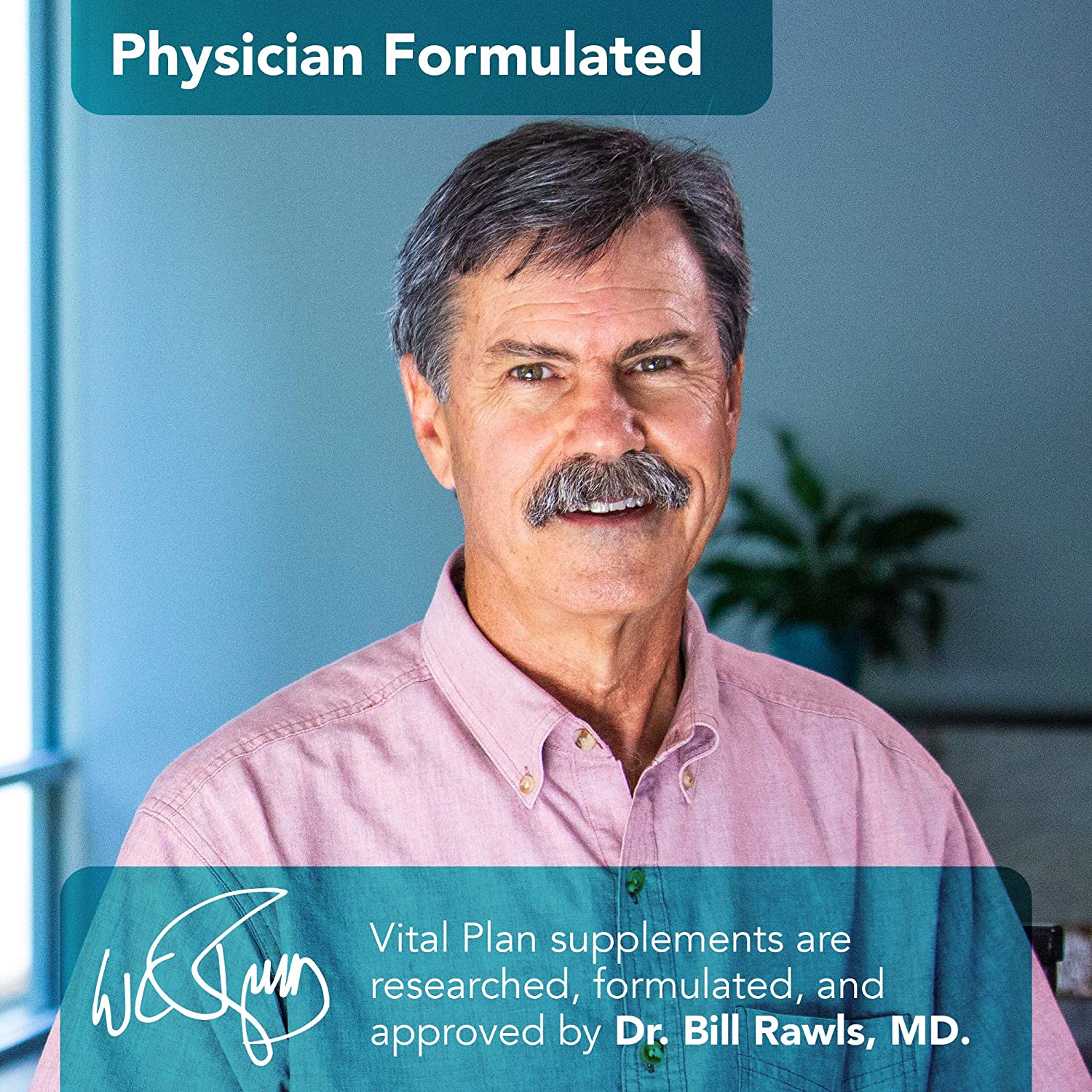 Vital Plan Brain Boost Supplement by Dr. Bill Rawls – Brain Boosting Capsules w/ Lion’s Mane, Ca