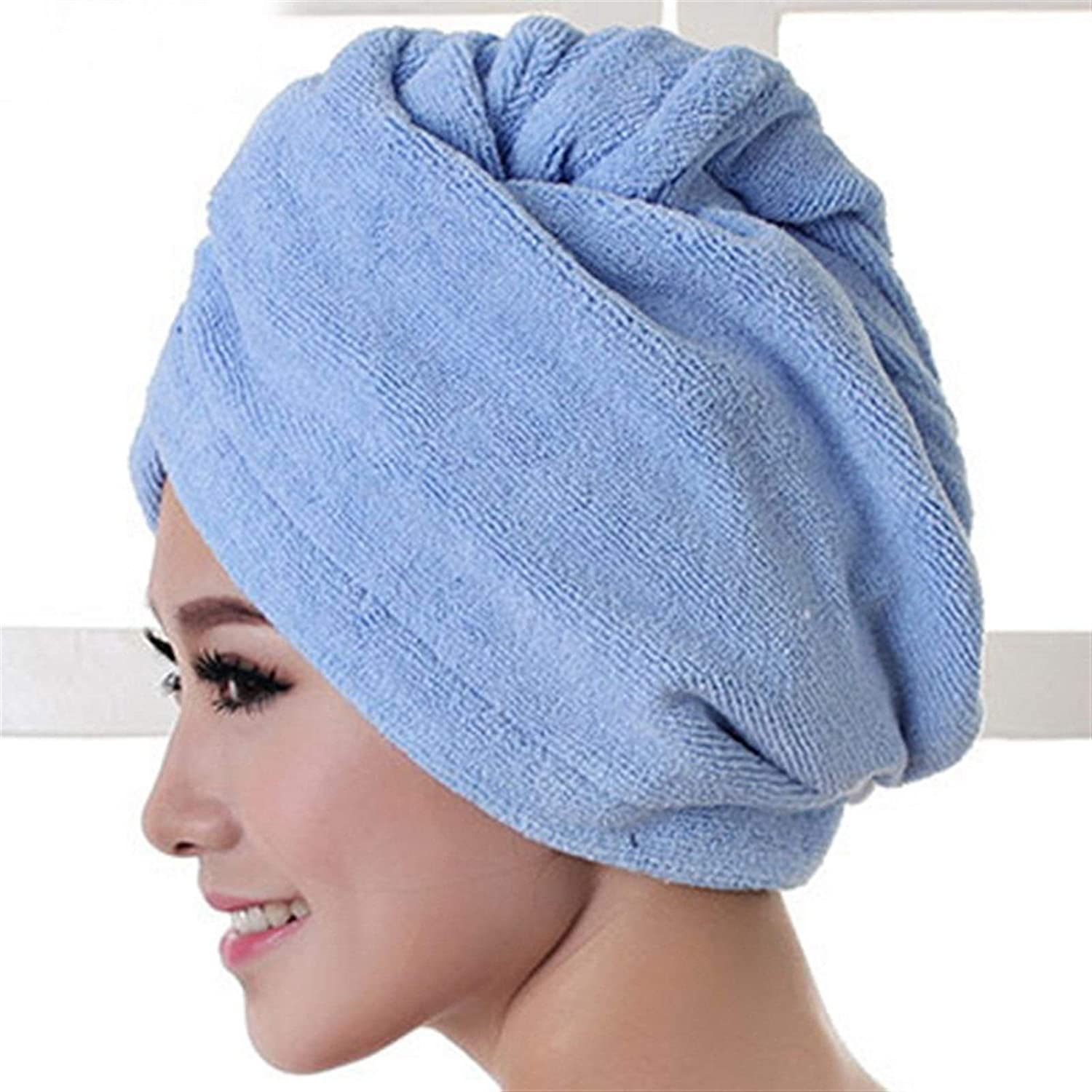 whbage Dry Hair Towel Strong Absorption Hair Drying Towel Solid Mutifuction Magic Quick Dry Hat Colo