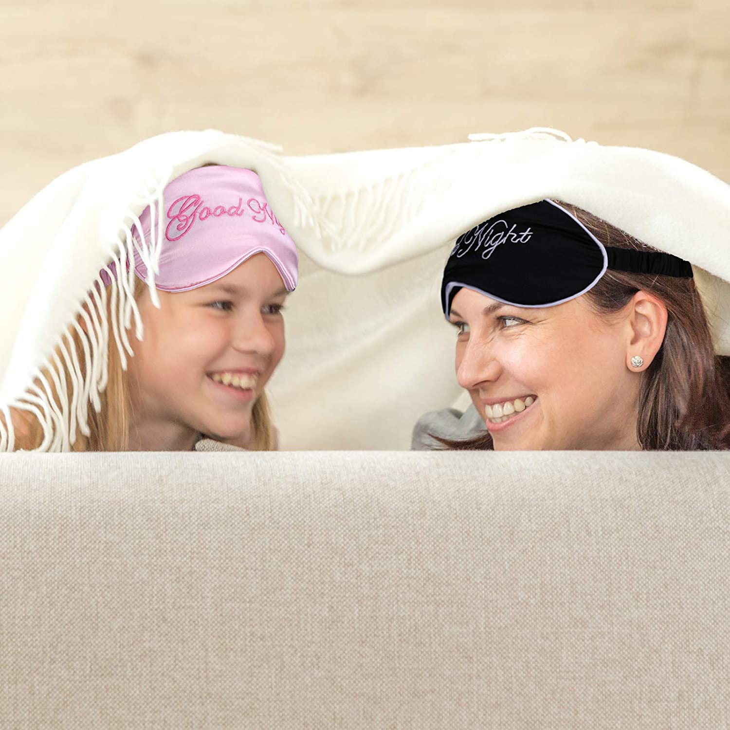 6 Pieces Silk Sleep Mask Set 2 Cute Funny Soft Silk Eye Shade Covers, 2 Silk Lined Sleep Cap Frizzy 