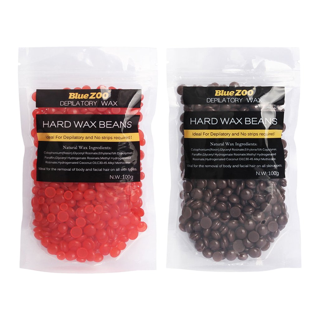 Baosity 200g Hot Wax Beans No Strip Film Hard Pellet Waxing Face Bikini Hair Removal