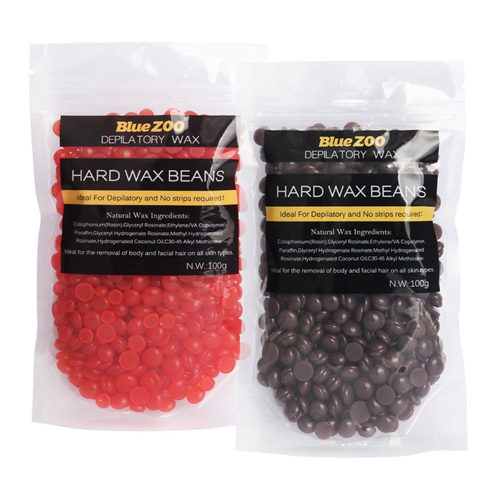 Baosity 200g Hot Wax Beans No Strip Film Hard Pellet Waxing Face Bikini Hair Removal