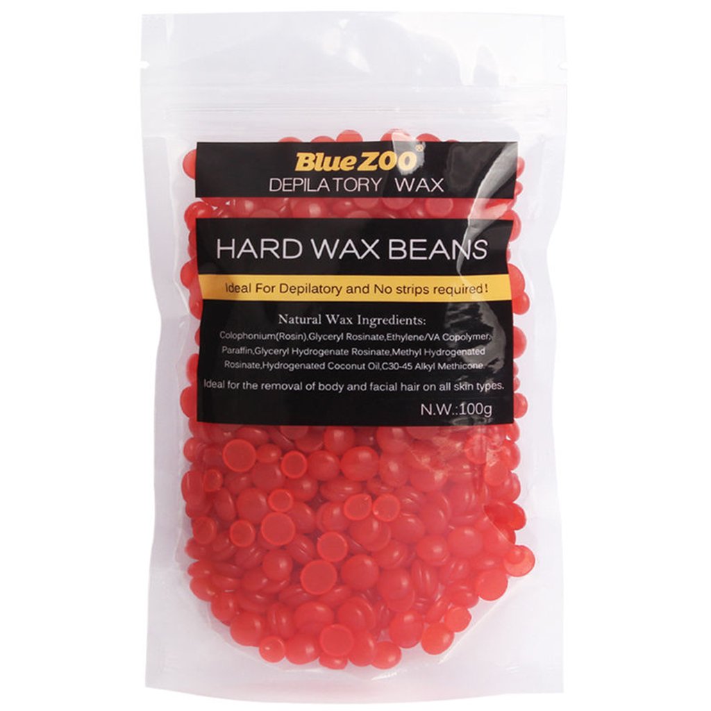 Baosity 200g Hot Wax Beans No Strip Film Hard Pellet Waxing Face Bikini Hair Removal