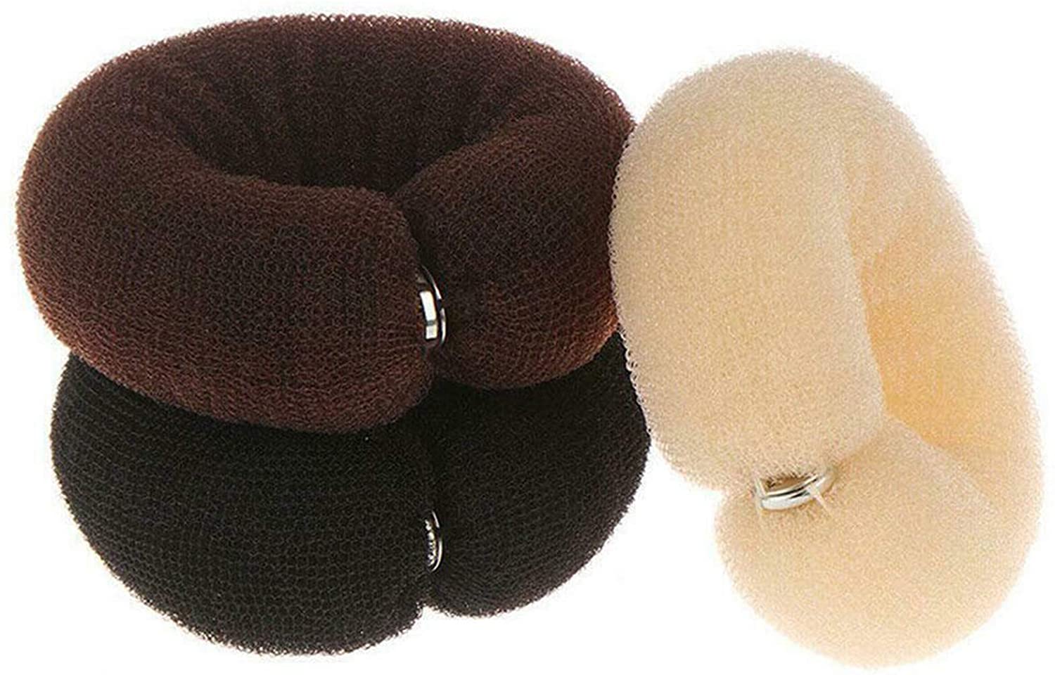 SUNSSHINEE Foam Sponge Hair Styling, 3 Colors Donuts Hair Ring Bun Maker Former, Magic French Twist