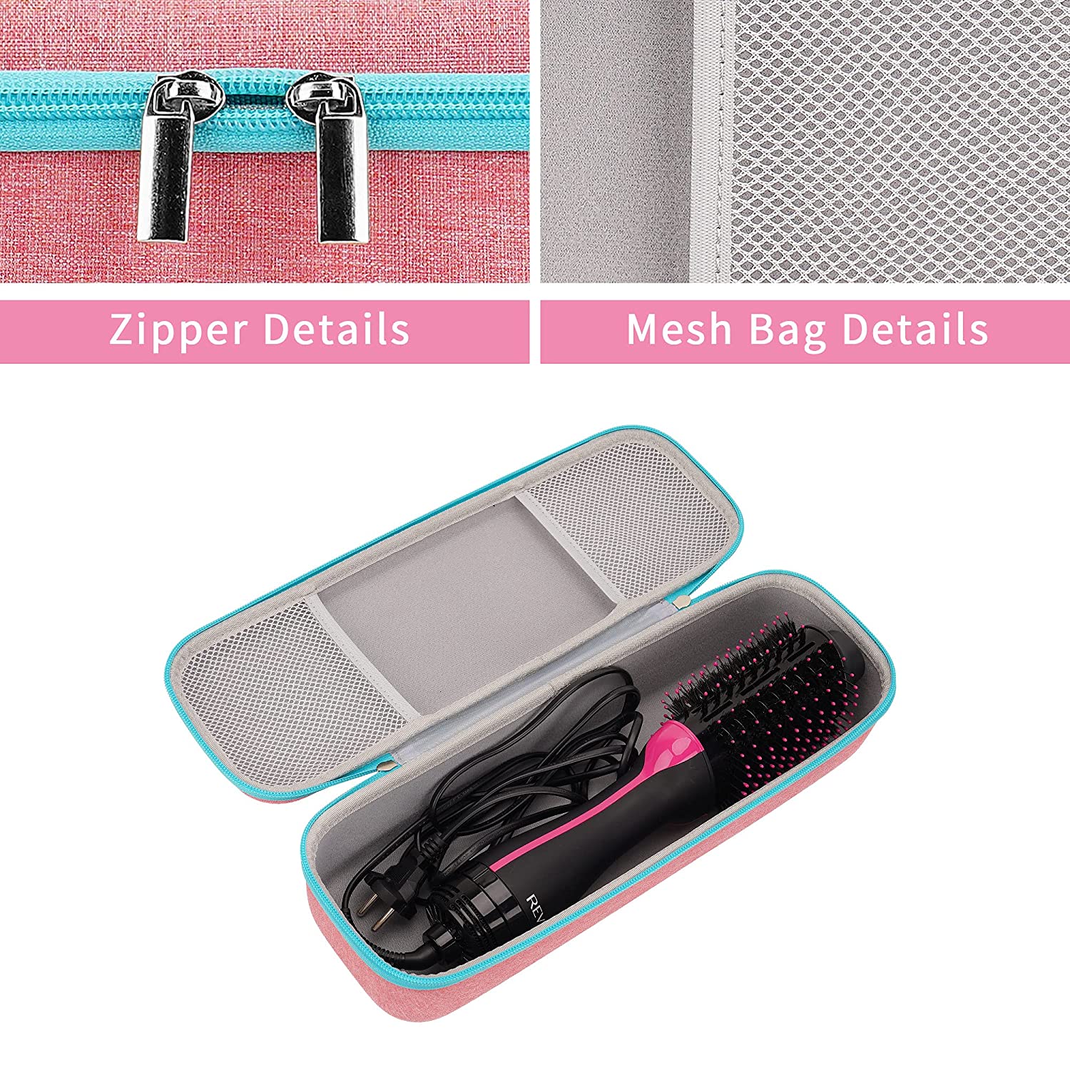 TPCY Hard Travel Case for Revlon One-Step Hair Dryer & Volumizer& Styler (Pink)