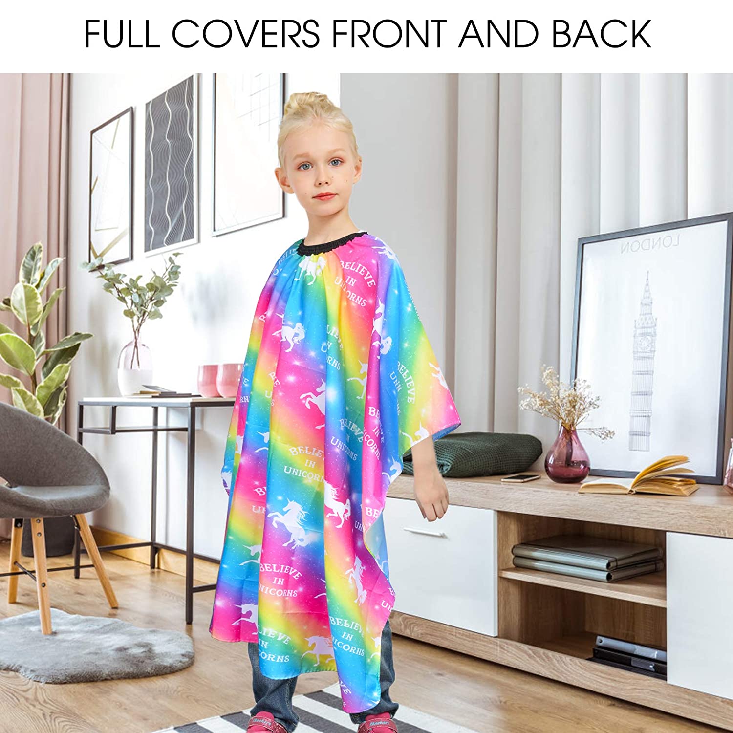 Kids Haircut Cape, Dinosaur Waterproof Hair Cutting Cape Boys Barber Haircut Apron for Kids