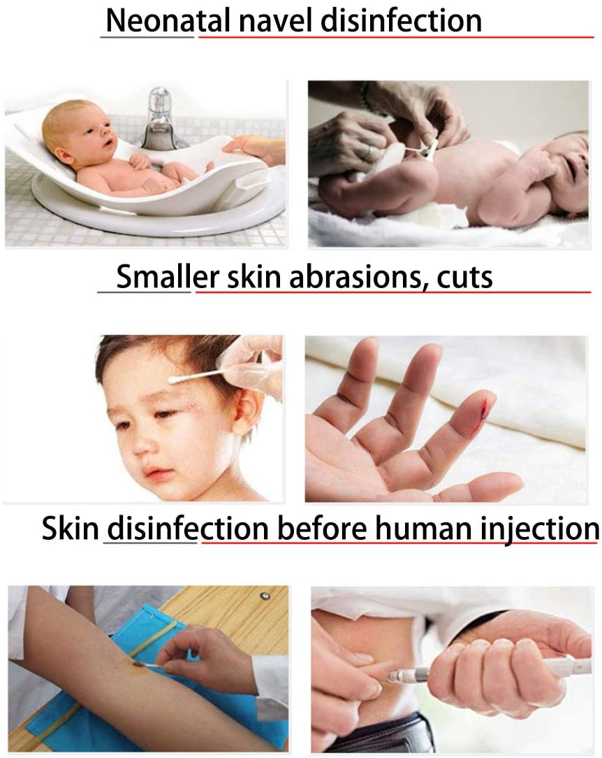 150 - Rubbing Alcohol Q Tips Swabs Cotton Swabsticks Individually Wrapped for Wound Care Trave Newbo