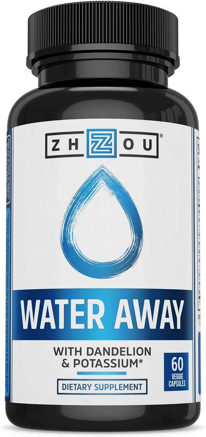 Zhou Water Away Herbal Formula for Healthy Fluid Balance | with Dandelion, Potassium, Green Tea & Mo