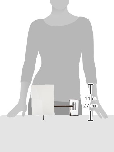 Jerdon JRT695C 6.5-Inch by 8.75-Inch Wall Mount Rectangular Makeup Mirror, Chrome Finish