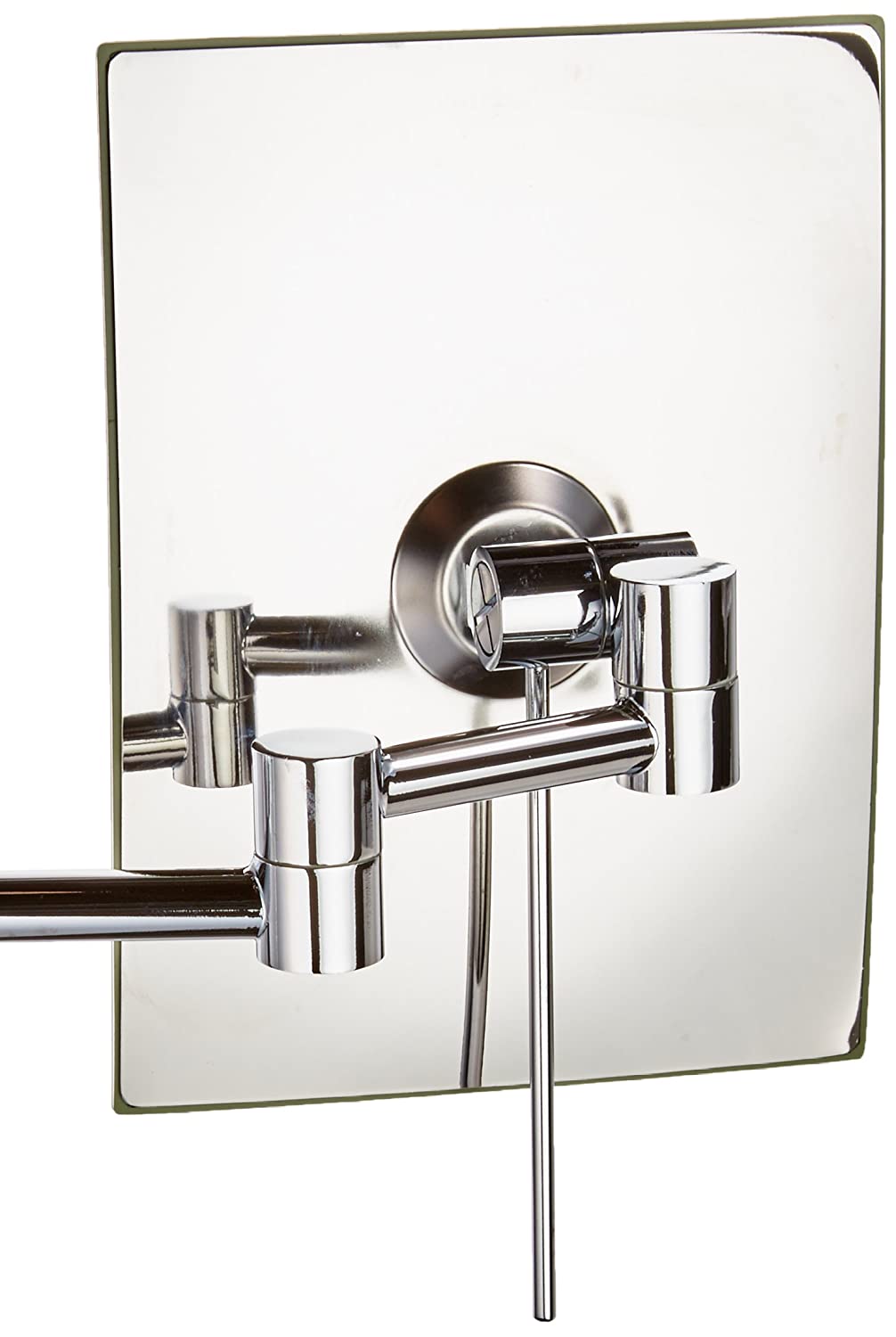 Jerdon JRT695C 6.5-Inch by 8.75-Inch Wall Mount Rectangular Makeup Mirror, Chrome Finish