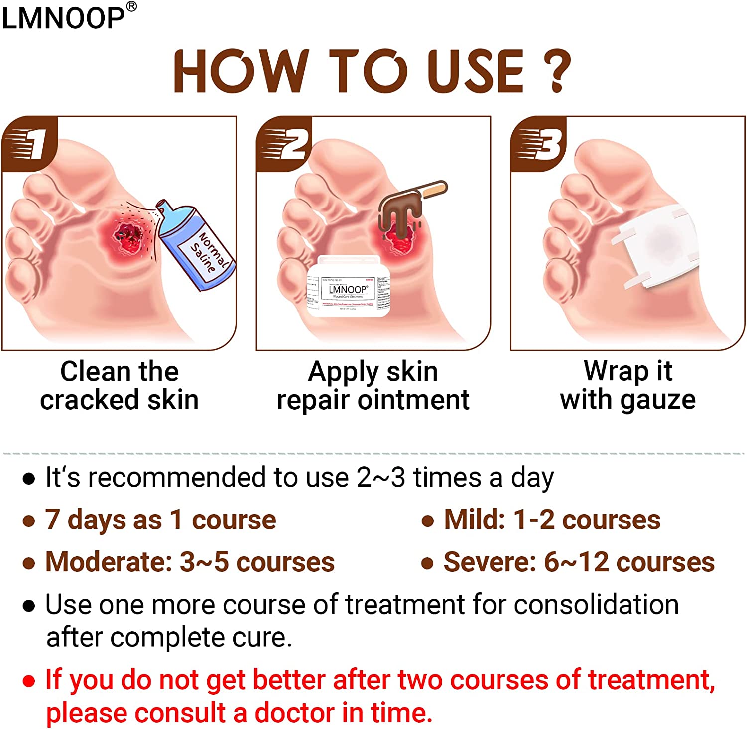 LMNOOP® Bed Sore Cream, Maximum Strength Wound Care Ointment for