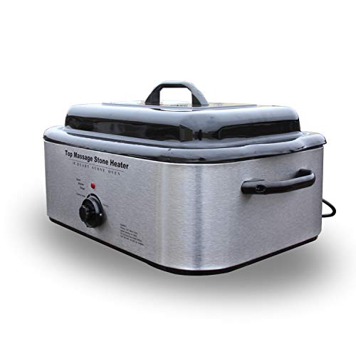 Amethyst Lake Hot Stones Massage Set With Warmer Pot - 48 Basalt Hot Stone 18 Quart Oven Water Heate