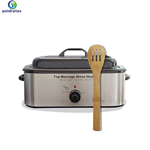 Amethyst Lake Hot Stones Massage Set With Warmer Pot - 48 Basalt Hot Stone 18 Quart Oven Water Heate