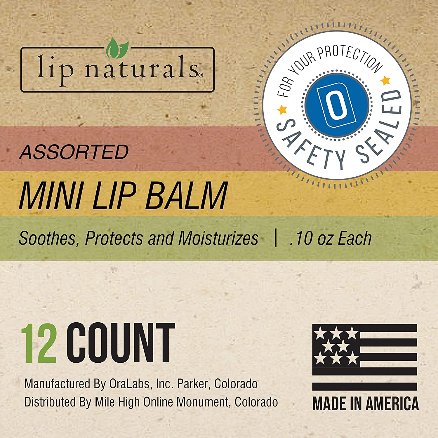 Essential Lip Naturals | Mini Lip Balm - 12 Count [SPF-15] (Assortment)