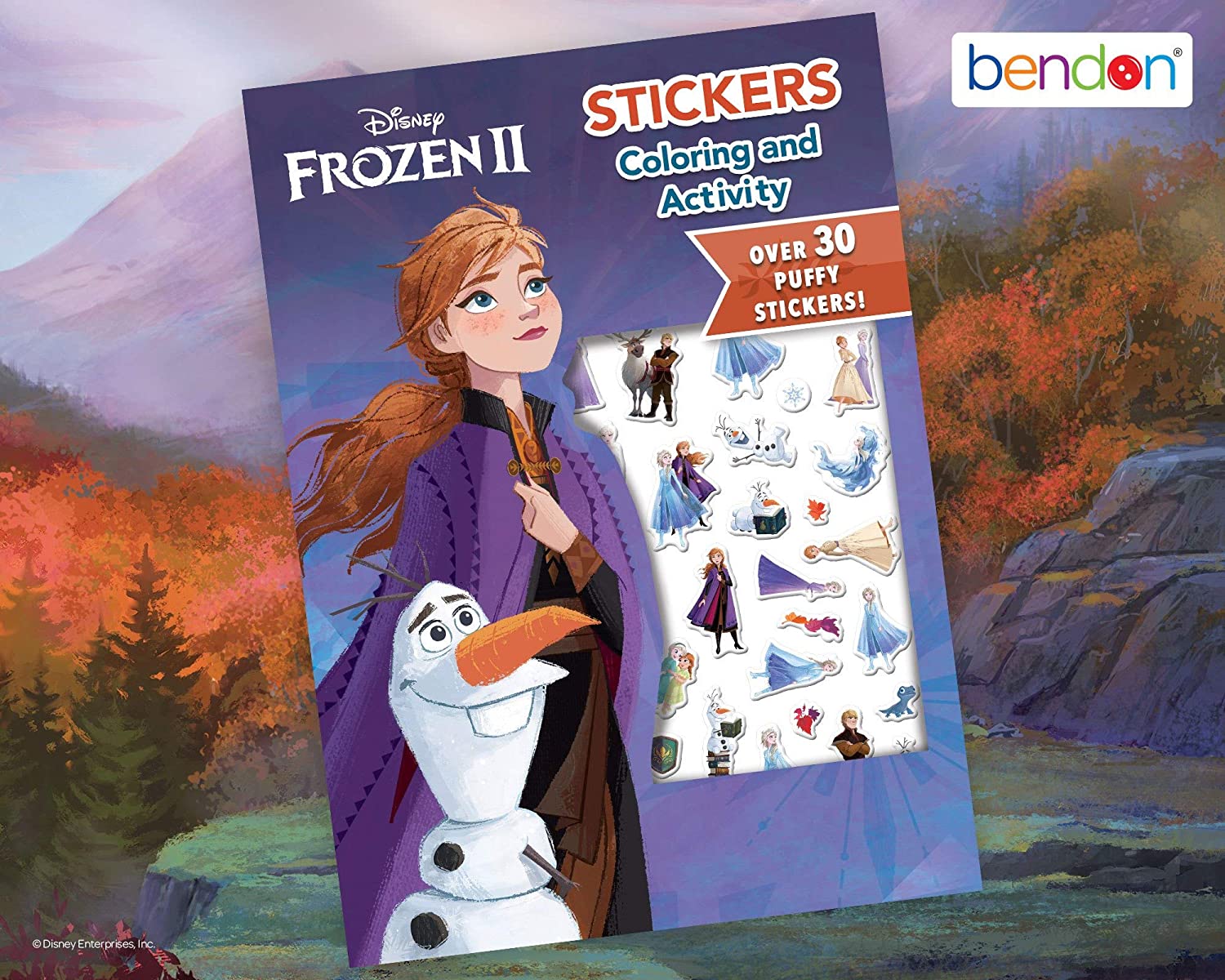 Disney Frozen 2 Anna and Olaf 32-Page Coloring and Activity Book with Puffy Stickers 45823, Bendon
