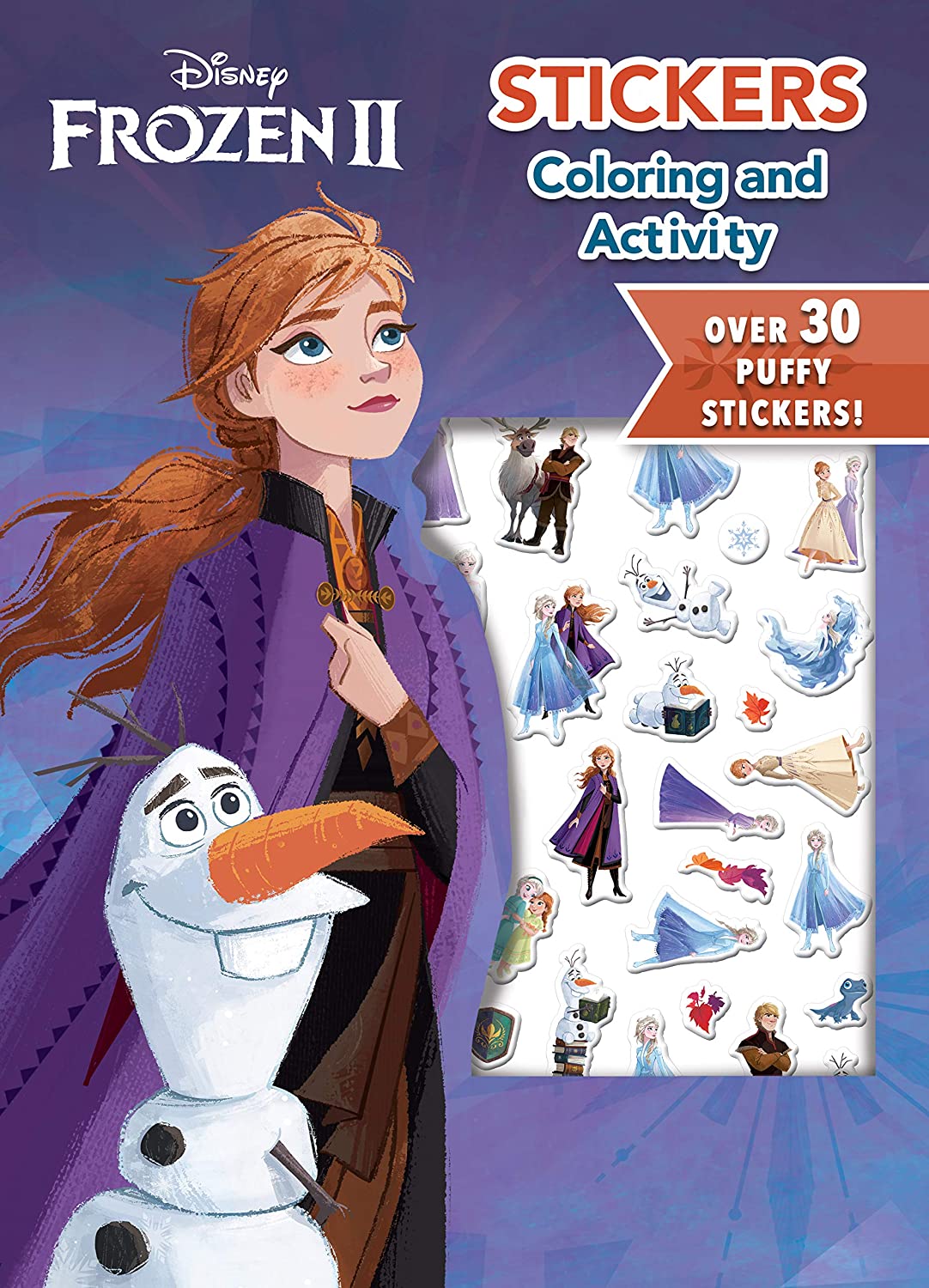 Disney Frozen 2 Anna and Olaf 32-Page Coloring and Activity Book with Puffy Stickers 45823, Bendon