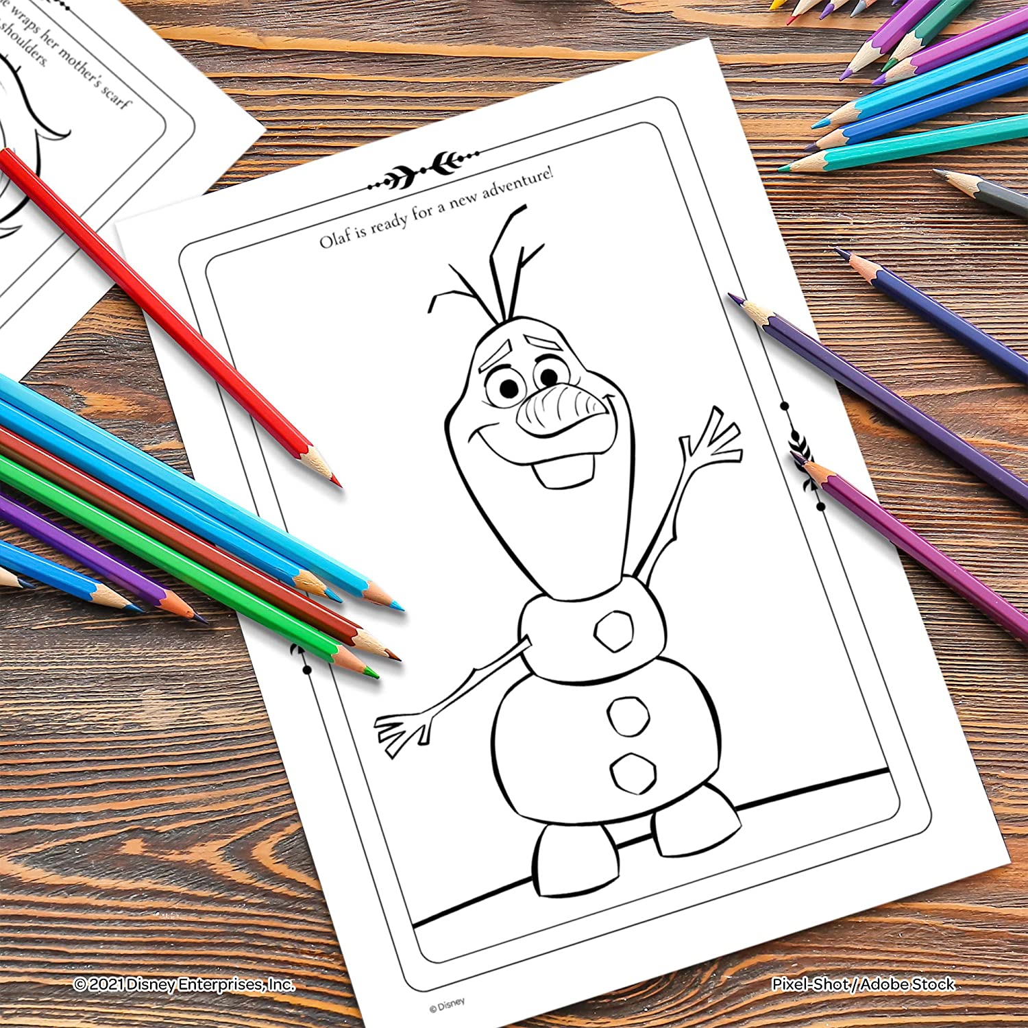 Disney Frozen 2 Anna and Olaf 32-Page Coloring and Activity Book with Puffy Stickers 45823, Bendon