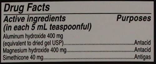 Mintox Maximum Strength Antacid Anti-Gas Liquid Generic for Maalox Max Lemon Flavor 12 oz Bottle