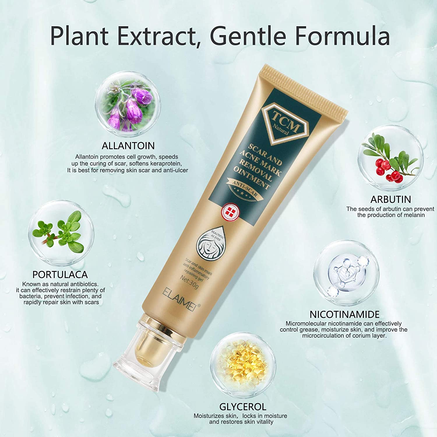 2 Pack TCM Scar Removal Gel and Acne Mark Removal Cream Ointment, Acne Scar Removal Cream Skin Repai