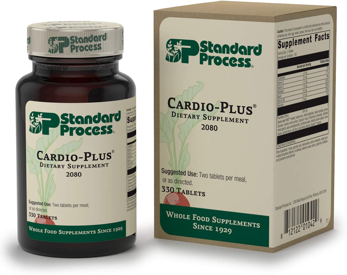 Standard Process Cardio-Plus - Supports Heart Health and Blood Flow with Antioxidant Activity from V