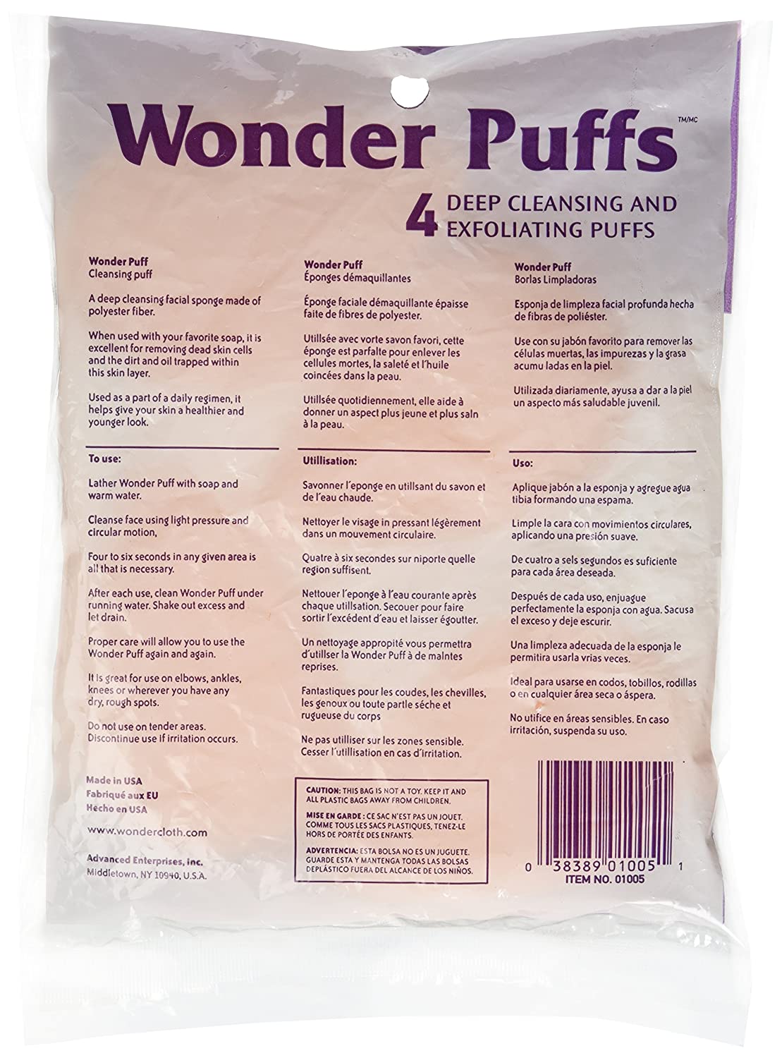 Wonder Wedges Wonder Cleansing Puff, 4 Count