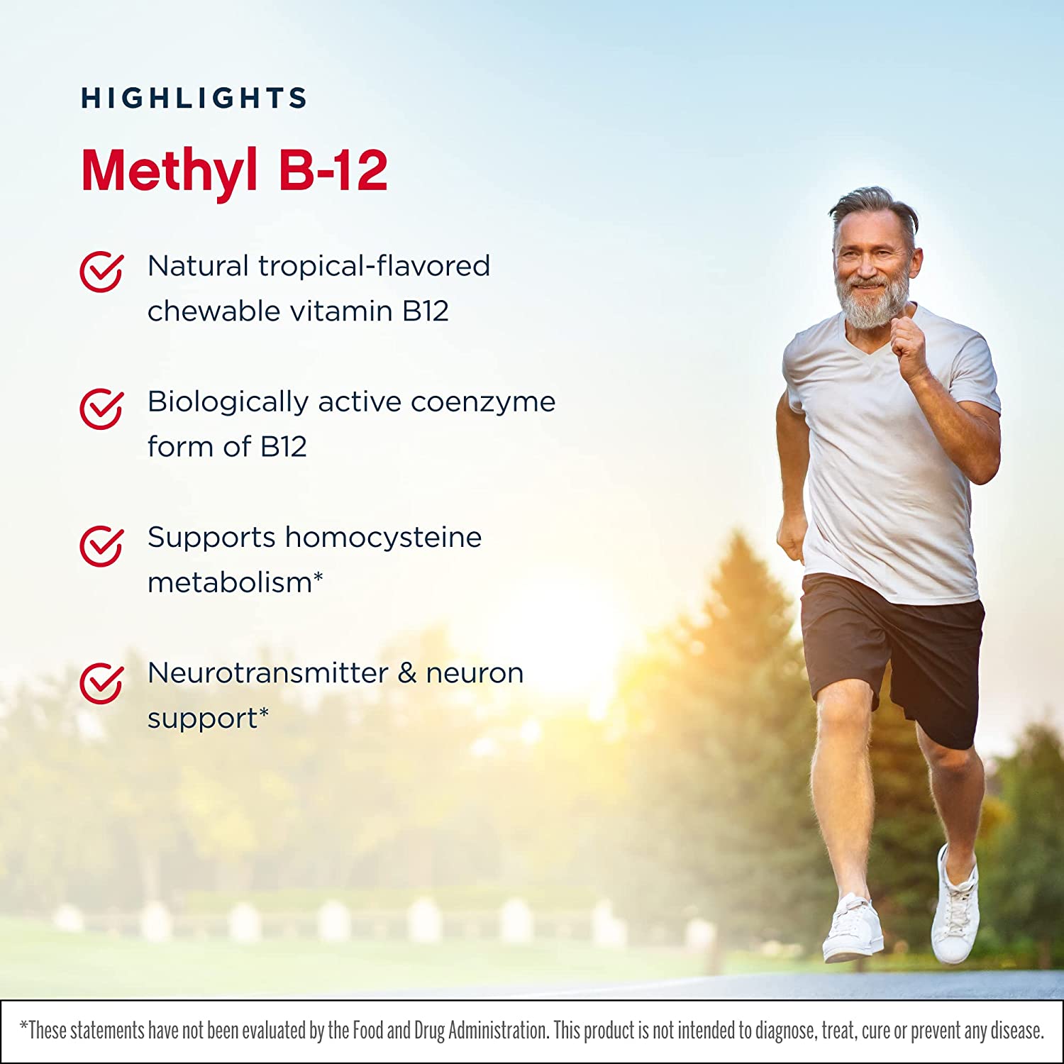 Jarrow Formulas Methyl B-12 2500 mcg - 100 Chewable Tablets, Tropical - Bioactive Vitamin B12 - Supp