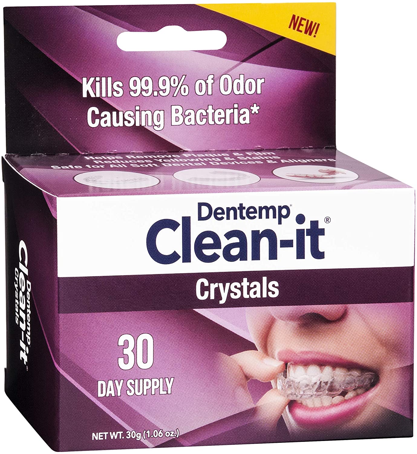 Dentemp Cleanit Crystals for Retainers, Dentures and Dental Appliances