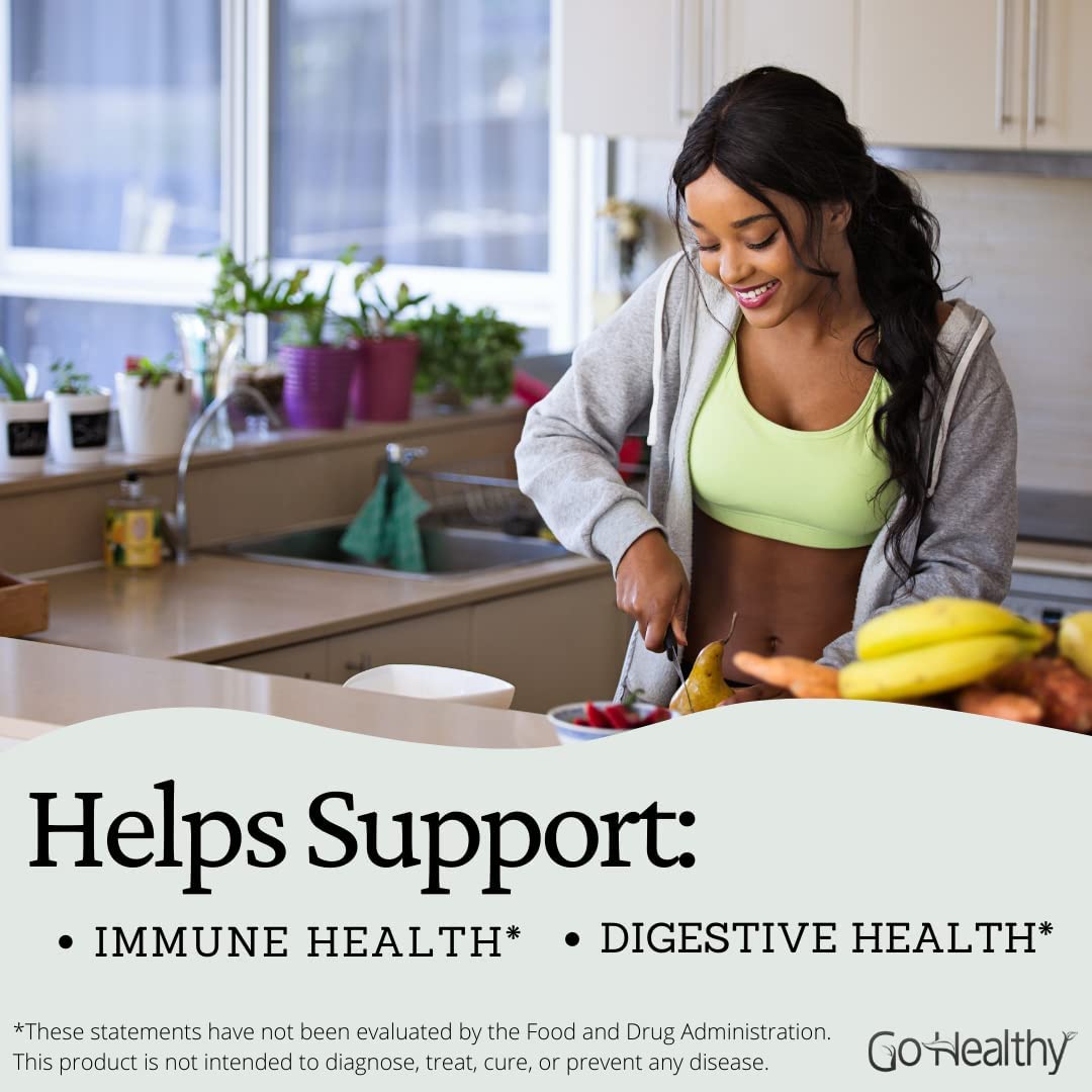 Go Healthy Probiotics for Women, Men, Teens Digestive & Immune Health -Organic Unflavored Liquid - 4