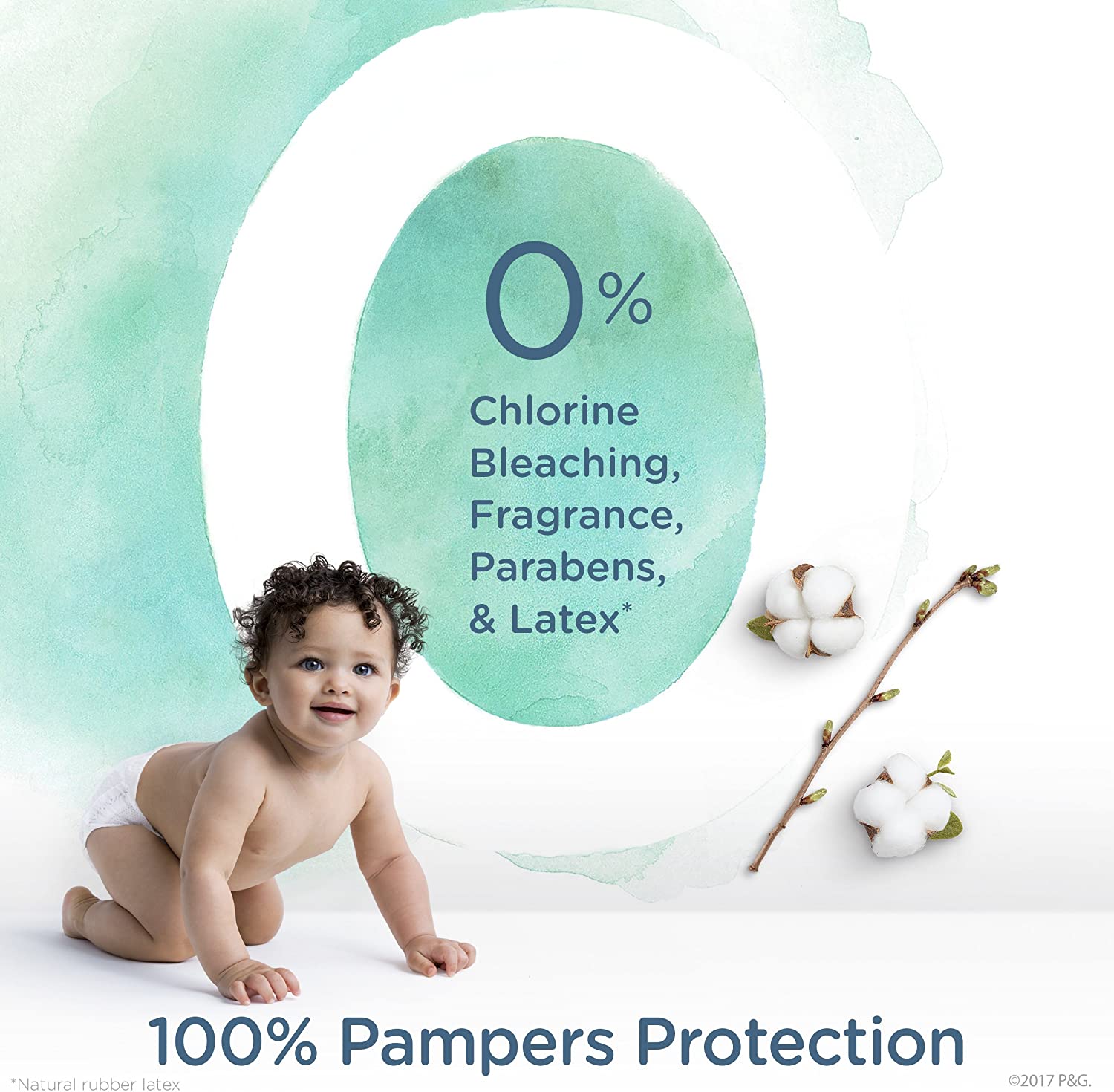 Diapers Size 4, 52 Count - Pampers Pure Protection Disposable Baby Diapers, Hypoallergenic and Unsce