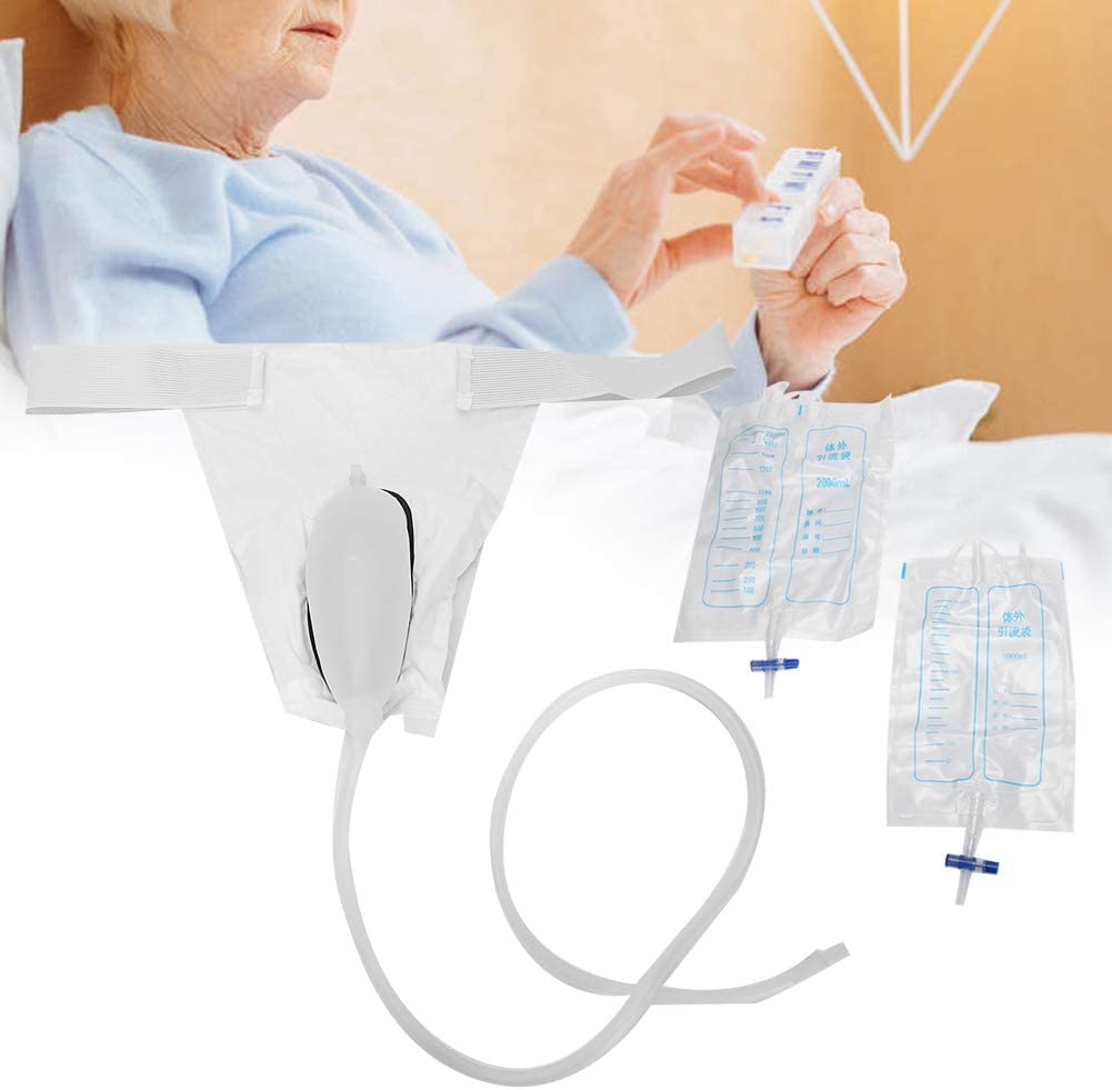 Urine Collection Bag, Reusable Silicon Cotton Urinal, No Leakage, Anti Backflow, Breathable, Equippe