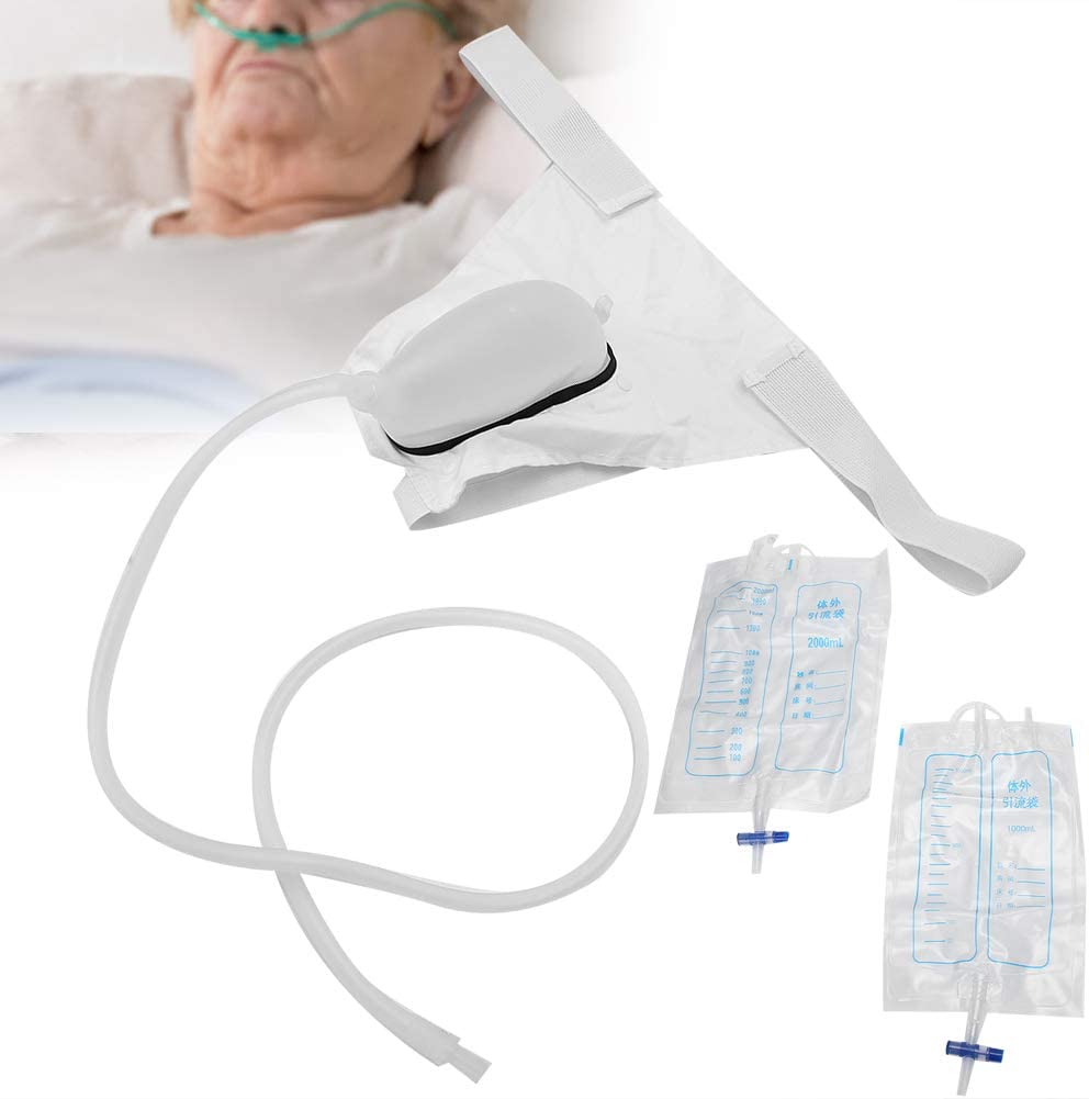 Urine Collection Bag, Reusable Silicon Cotton Urinal, No Leakage, Anti Backflow, Breathable, Equippe