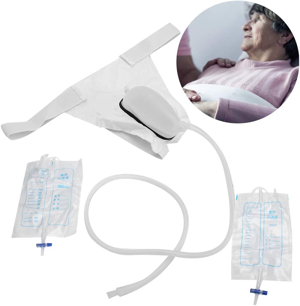 Urine Collection Bag, Reusable Silicon Cotton Urinal, No Leakage, Anti Backflow, Breathable, Equippe