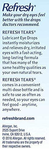 Allergan Refresh Tears Size .5z Allergan Refresh Tears Eye Drops For Mild To Moderate Dry Eyes