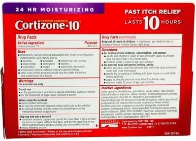 Cortizone 10 Maximum Strength Intensive Healing formula, 2 Ounce (Pack of 2), Anti-Itch Cream with C