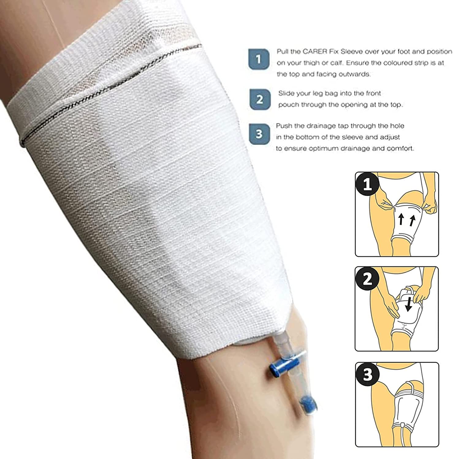 2PCs Catheter Leg Bag Holder Foley Catheter Leg Strap Urinary Drainage Tube Holder Catheter Stabiliz