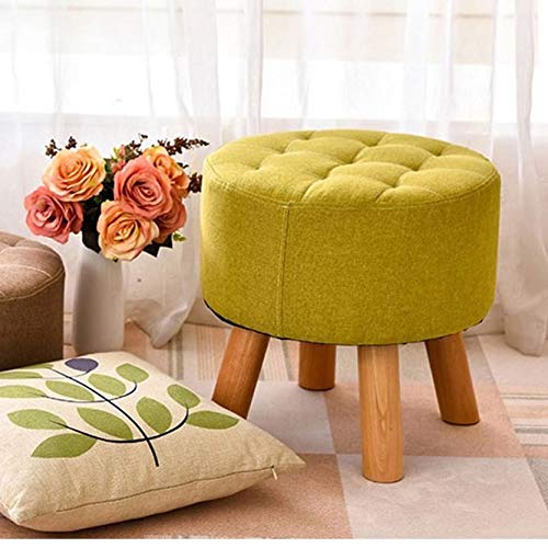 WSZJJ Kids Solid Hard Wood, Crafted Hand-Painted Wood with Assembled Four-Legged Stool, Bedroom, Pla