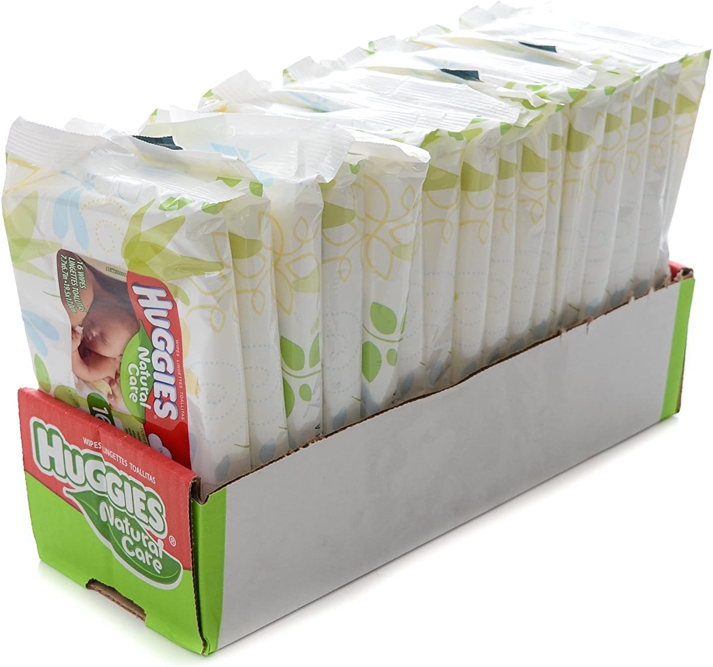 Huggies Bundle - 16 Pack of Natural Care Unscented Baby Travel Wipes 16ct. Each