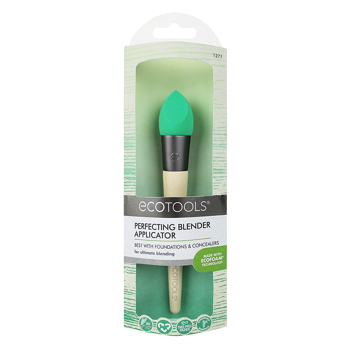 Ecotools Tri-Fecting Wedge Sponge Makeup Blender, Set of 4 Beauty Sponges